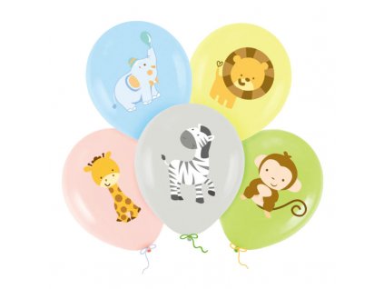 Latexové balónky s potiskem Baby Safari