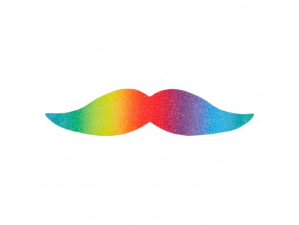 Umělé nalepovací kníry Rainbow Pride