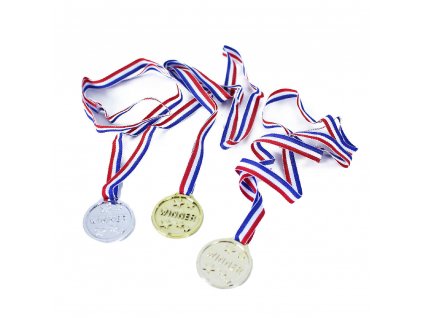 Medaile zlatá, stříbrná a bronzová