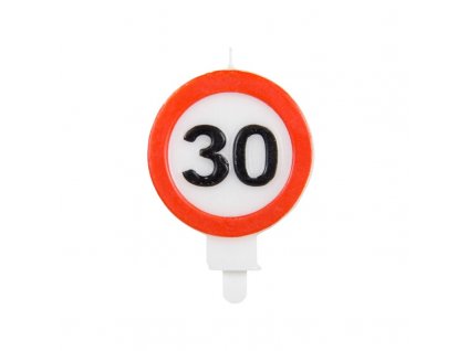 Narozeninová svíčka Dopravní značka 30