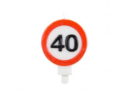 Narozeninová svíčka Dopravní značka 40