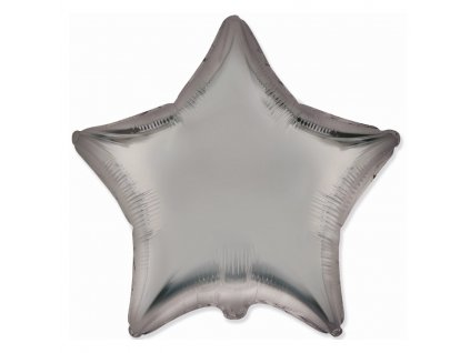 Nafukovací balónek Hvězda Satin Grey 45cm