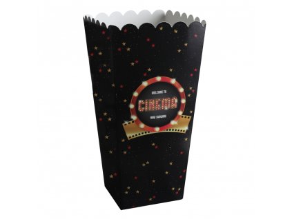 Papírové krabičky na popcorn Hollywood, 6ks