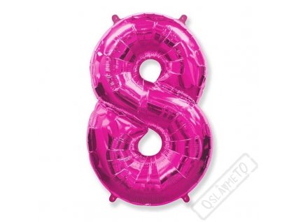 Nafukovací balón číslo 8 růžový 102cm