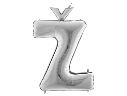 Nafukovací balón stříbrný písmeno Ž 101cm