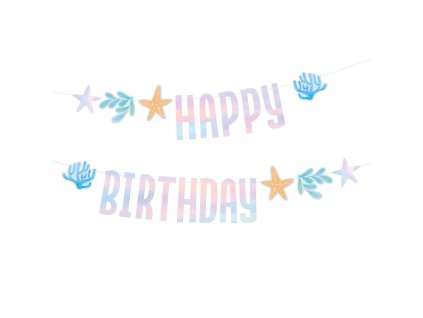 Narozeninový banner Happy Birthday Mořský svět