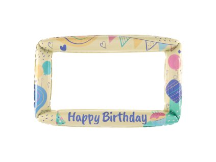 Nafukovací rámeček do fotokoutku Happy Birthday