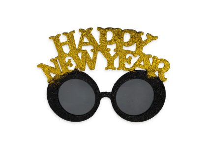 Party brýle Happy New Year zlaté