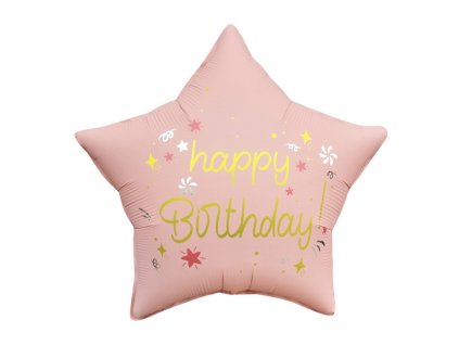 Nafukovací balónek Hvězda Happy Pinky 46cm
