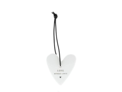 Srdíčko keramické LOVE WITHOUT LIMITS 6,5cm