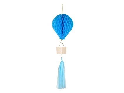 Závěsný horkovzdušný balón modrý