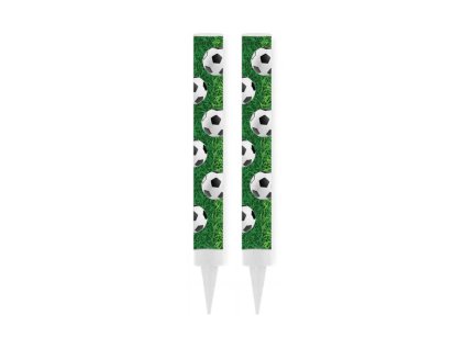 Fontány dortové Fotbal zelené 12cm, 2ks
