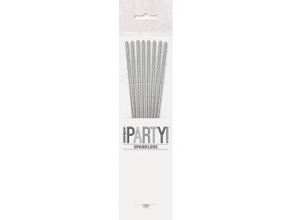 Prskavky stříbrné 18cm, 8ks