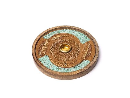 Stojánek na vonné tyčinky a kužely Dreamcatcher Amazonit