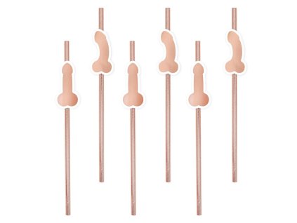 Party brčka na rozlučku s penisy Rose-gold, 8ks
