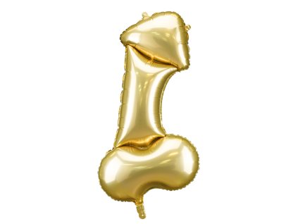 Nafukovací balón na rozlučku Penis zlatý 112cm