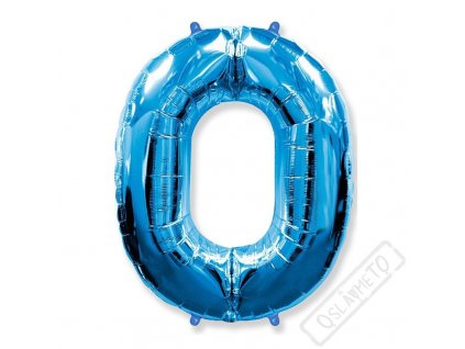 Nafukovací balón číslo 0 modrý 102cm