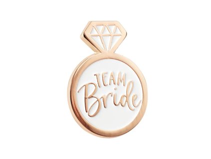 Brož pro družičky Team Bride Rose Gold