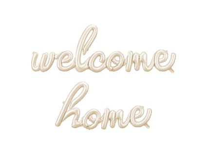 Nafukovací nápis WELCOME HOME krémový