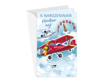 Blahopřání s nastavitelným číslem 1-8 let Aero