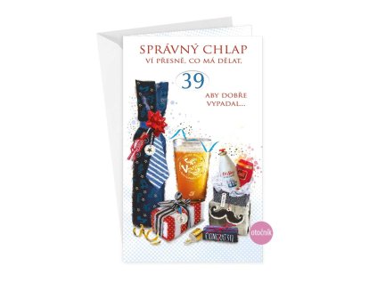 Blahopřání s otočným číselníkem 10-99 let Správný chlap