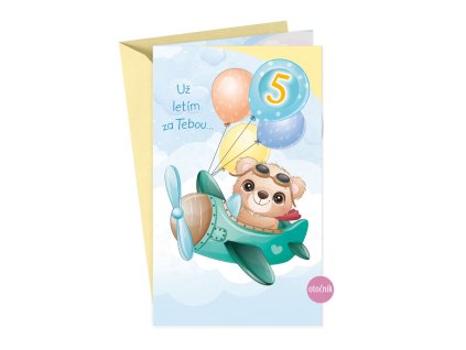 Blahopřání s otočným číselníkem 1-7 let Už letím!