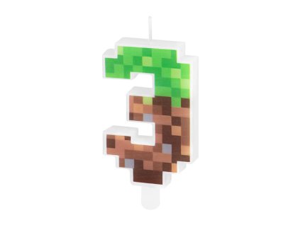Narozeninová dortová svíčka Minecraft číslo 3