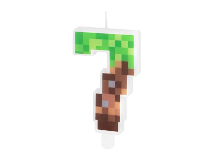 Narozeninová dortová svíčka Minecraft číslo 7