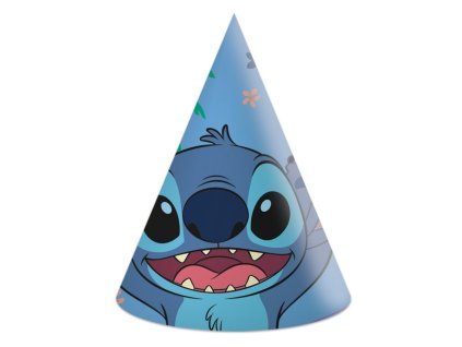 Papírové party kloboučky Stitch, 6ks