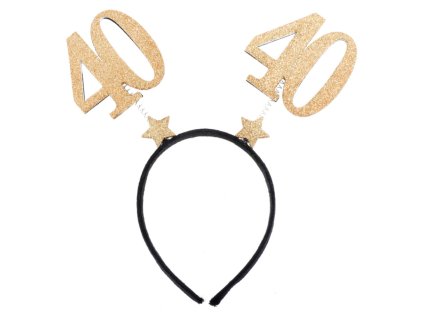 Party čelenka s čísly 40 Goldies