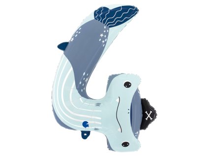 Nafukovací balón číslo 4 Puppyloon Žralok 86cm