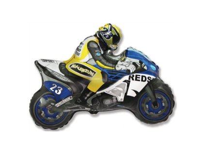 Nafukovací balón Motorka modrá 80cm