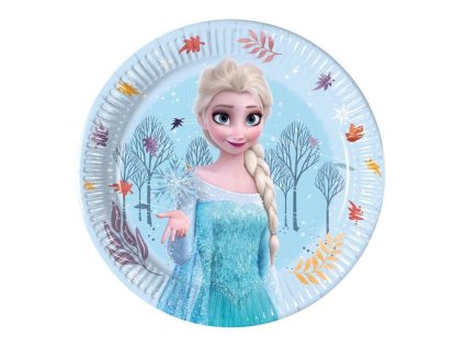 Papírové EKO party talířky Frozen - Ledové Království Elsa, 8ks