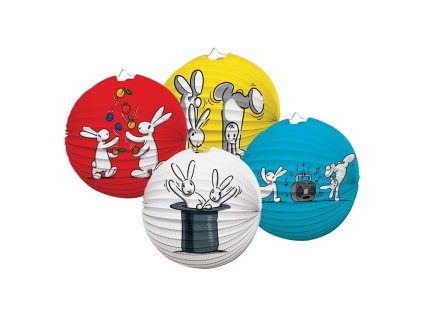Papírový lampion kulatý Bob a Bobek mix