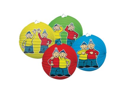 Papírový lampion kulatý Pat a Mat mix