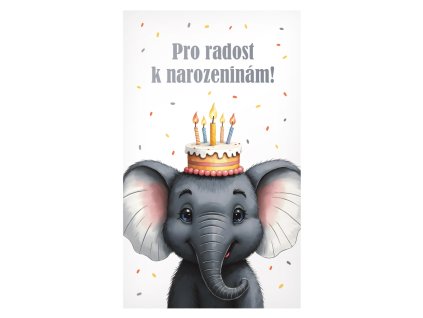 Blahopřání k narozeninám Party slon
