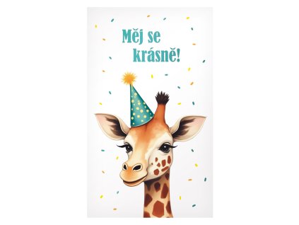 Blahopřání k narozeninám Party žirafa