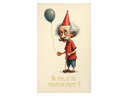 Blahopřání k narozeninám Cartoon Relativně starý