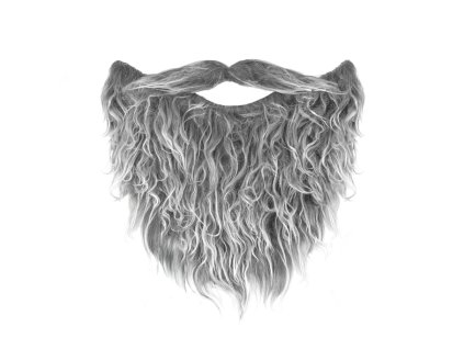 Vousy umělé šedivé