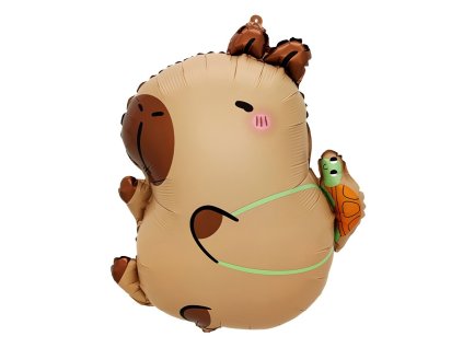 Nafukovací balón fóliový Kapybara s želvičkou 44cm