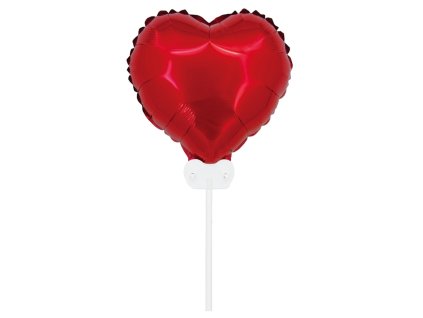 Nafukovací balónek se zápichem Srdce červené 22cm