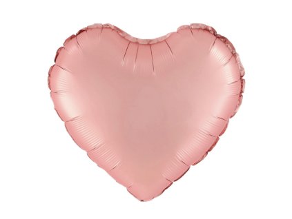 Fóliový balón srdce Rose gold matné 45cm