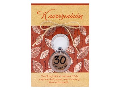 Blahopřání s klíčenkou 30. narozeniny