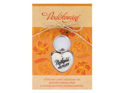 Blahopřání s klíčenkou Poděkování paní učitelce