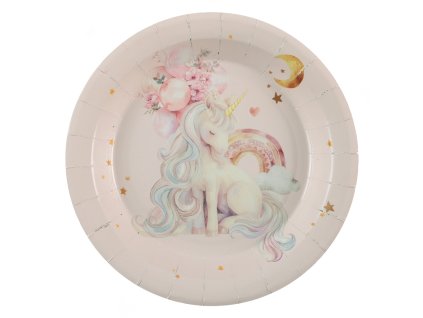 Papírové party talíře Jednorožec Magic, 6ks