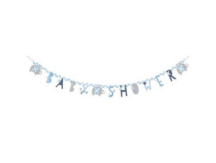 Banner Baby Shower Slon modrý