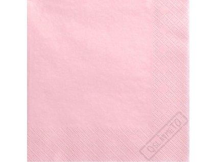 Jednobarevné papírové ubrousky růžové