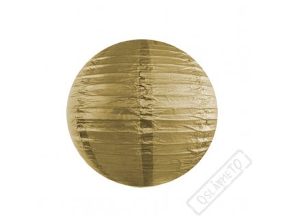 Papírový lampion kulatý zlatý 25cm