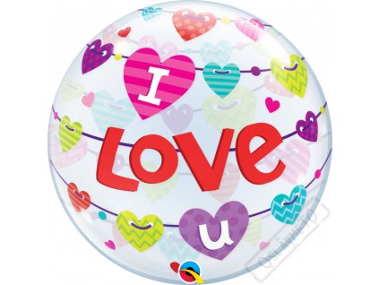 Nafukovací balón bublina I Love U 56cm