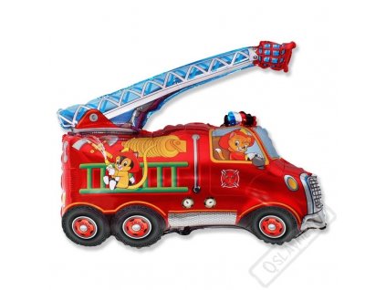 Nafukovací balón fóliový Hasičské auto 80cm